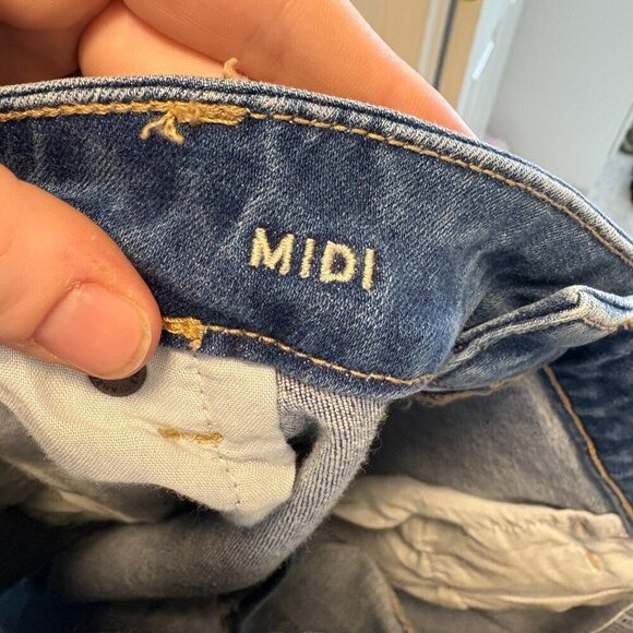 American Eagle Next Level Stretch Midi Jean Shorts Size 20 Summer Denim Western - Picture 9 of 9